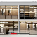 Modern Wardrobe Interior Design With Glass Doors Shelves And Hanging Storage