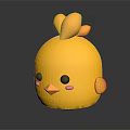 Cute Yellow Chick 3D Character Model With Smooth Surface And Reflection 3d model