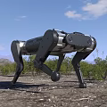 Advanced Industrial Quadruped Robotic Equipment With Metallic Structure For Outdoor Terrain