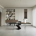 Modern Minimalist Open Plan Living And Dining Room With Sleek Furniture And Bright Round Skylight