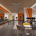 Modern Gym Interior With Comprehensive Fitness Equipment And Stylish Decor