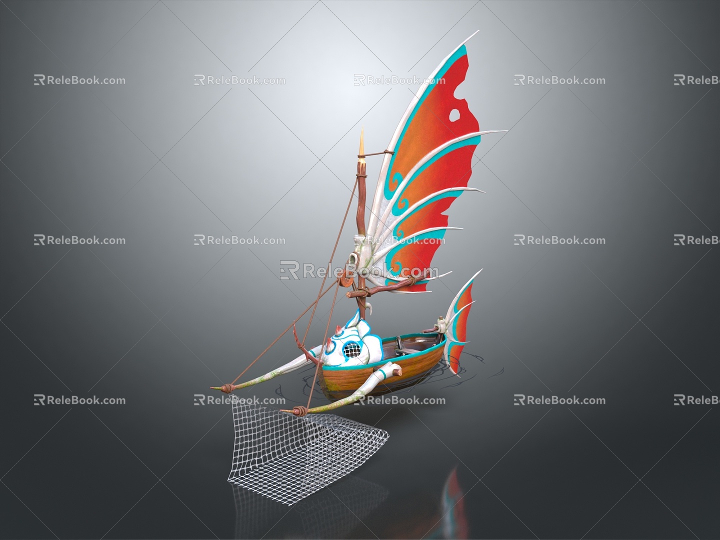 Modern Sailing Cartoon Sailing 3d model