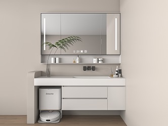 modern sink bathroom cabinet 3d model