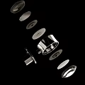 Modern Wall Lamps With Round Chrome Design And Reflective Surface For Interior Decor