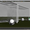 Soccer net goal 3d model