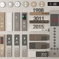 Modern elevator switch elevator button key elevator display 3d model