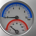 Industrial Pressure Gauge With Dual Scale