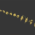 Golden Knight Themed Decorative Figurines With Various Poses Arranged On Black Reflective Surface
