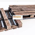 Rustic Stone Wood Pallets With Natural Texture And Solid Wooden Construction 3d model