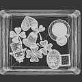Clover Shaped Green Cookies And Cup Decorations On Festive Metal Tray