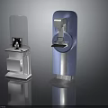 Modern Medical Devices With Transparent Components And Blue Control Panels