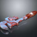Vintage Adjustable Wrench With Wooden Handle Red And Silver Worn Texture