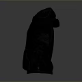 Stylish Black Hoodie With Casual Design Front Pocket And Long Sleeves