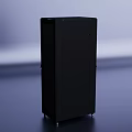 Black Vertical Server Cabinet With Wheels And Ventilation Vents For Industrial Use