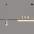 Modern Pendant Lights With Geometric Linear Curved Circular Metal Frame Designs 3d model