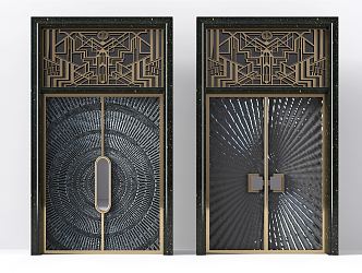 Light Luxury Double Door Double Door Gate 3d model