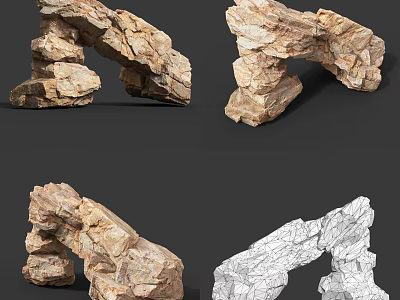 Stone Wood Arch Architectural Designs With Various Styles And Detailed Models 3d model