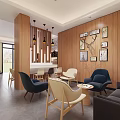 Nordic Hall Hanting Express Hotel Lobby 3d model