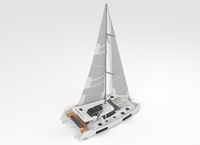 Modern Yacht Sailing 3d model