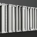 Modern style decorative column plaster column building component 3d model