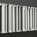 Modern style decorative column plaster column building component 3d model