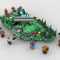 LEGO toy blocks four-wheel drive racing circuit 3d model