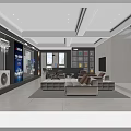 Modern Haier Appliance Specialty Store Interior Featuring Sofa Set Display Shelves And Home Appliances