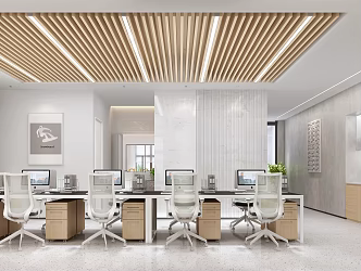 modern public office area office open office area 3d model