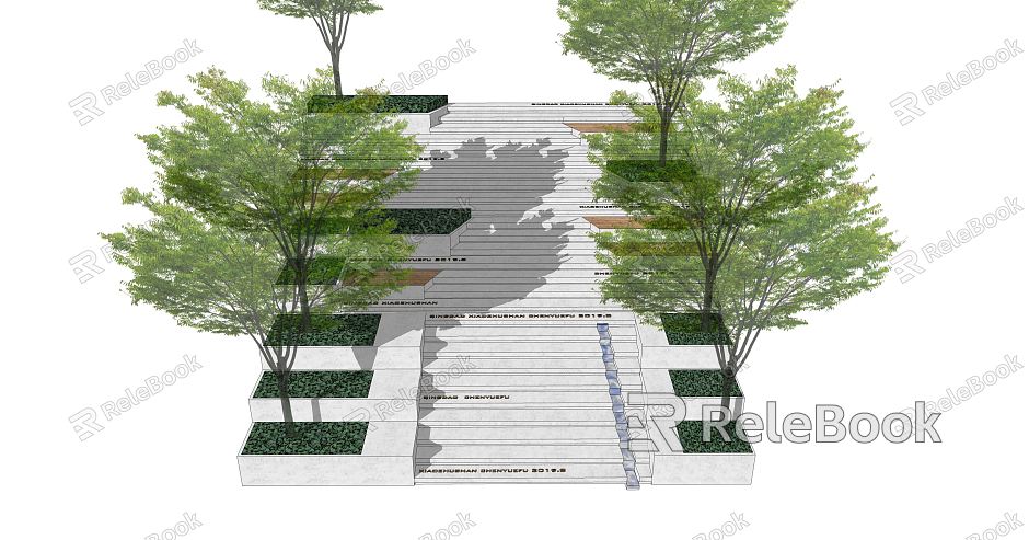 Modern Steps Stairs Stairs Platform Landscape model