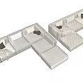Modern Multiplayer Sofa Corner Sofa 3d model
