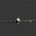 Worldwide Services Passenger Airplane With White Black Yellow Livery And Four Engines Design