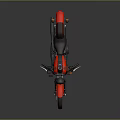 Red And Black Classic Cruiser Motorcycle With Stylish Seat And Wheels