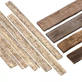 Natural Stone and Wood Materials with Various Textured Planks for Decorative Use 3d model