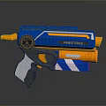 Sleek Blue And Orange Toy Gun With Firststrike Design For Kids Outdoor Playtime