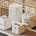 Public Facility Smart Storage Lockers With White Design And Multiple Organized Units