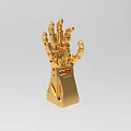 Golden Mechanical Arm For Industrial Equipment Robotic Precision Engineering Design