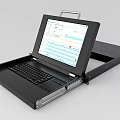 Industrial control computer KVM computer monitor keyboard mouse industrial equipment 3d model