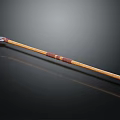 Traditional Handcrafted Spear Weapon With Wooden Handle And Metal Tip Design