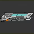 Futuristic Cosmic Space Vehicle With Aerodynamic Metallic Design And Blue Transparent Panels