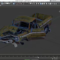 Scrap Pickup Scrap Car Scrap Car Broken Car Broken Car Broken Car Old Pickup Truck Broken Car Low Face Number Low Mold Simple Mold Video Level Super Realistic 3d model