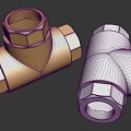 Durable Gold and Silver Plumbing Tee Fittings Metal Pipe Connectors