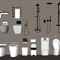 Modern Toilet Design with Sleek Ceramic Finish and Bathroom Fixture Elements
