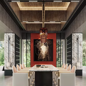 Modern negotiation area Sales office Negotiation area 3d model