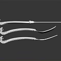 Modern Tableware Metal Tableware Metal Fork Metal Knife 3d model