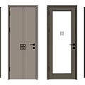 Swing Door Design Options with Wooden Glass Panel and Modern Styles for Home Interior