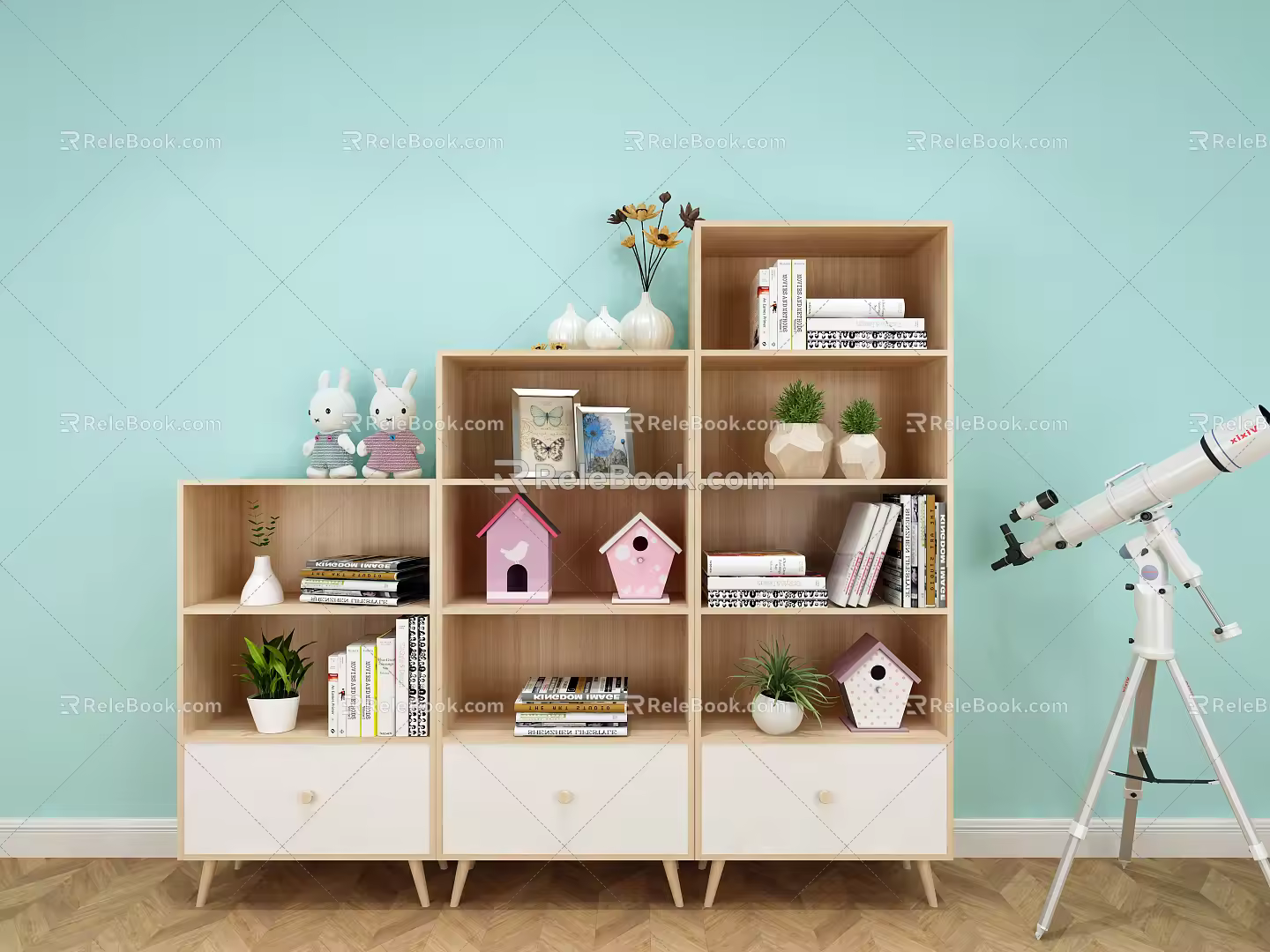 Nordic Bookcase 3d model