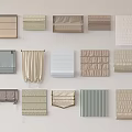 Roman Blinds In Various Styles Colors And Designs Displayed On Wall For Decoration