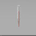 Accurate Analog Thermometer With Stainless Steel Body Red Liquid Indicator And Clear Scale