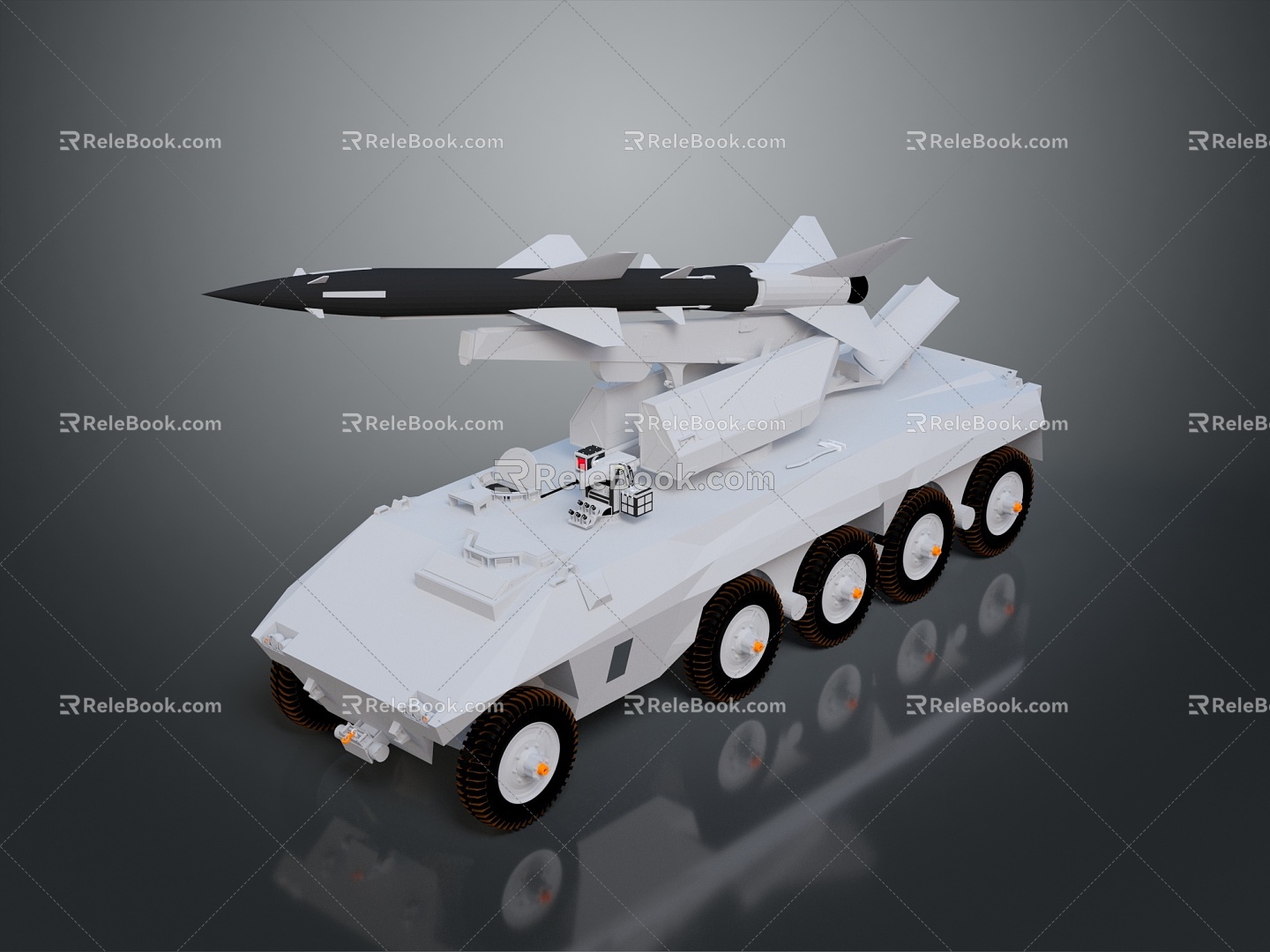 missile vehicle anti-aircraft missile vehicle cruise missile vehicle anti-tank missile vehicle military vehicle military vehicle transportation 3d model