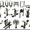 Various Fitness Equipment For Different Workouts With Colorful Designs And Functions
